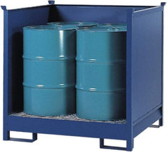 Denios - Mobile Spill Containment Type: Transport Pallet w/Side Walls Number of Drums: 4 - Exact Tool & Supply