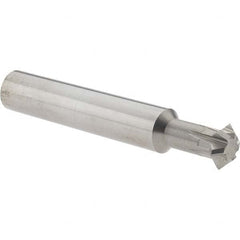 Accupro - 7/16° 7/16" Cut Diam, 0.157" Cut Width, 7/16" Shank, Solid Carbide Double-Angle Cutter - Exact Tool & Supply
