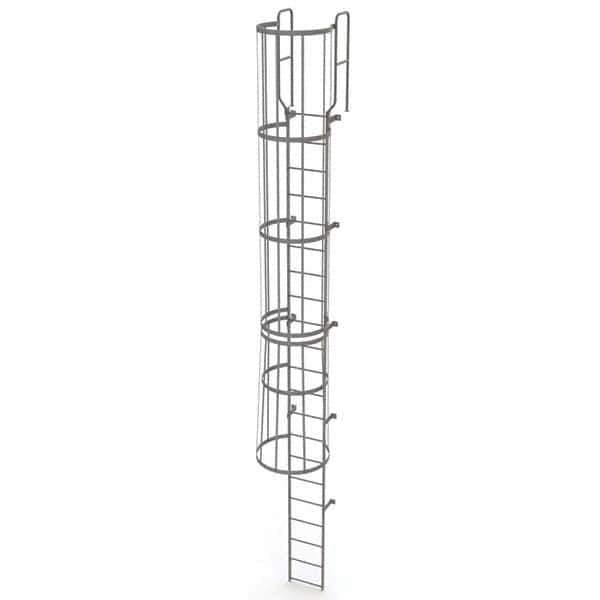 TRI-ARC - Rolling & Wall Mounted Ladders & Platforms Type: Fixed Ladder Style: Safety Cage - Exact Tool & Supply