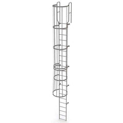TRI-ARC - Rolling & Wall Mounted Ladders & Platforms Type: Fixed Ladder Style: Safety Cage - Exact Tool & Supply