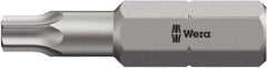 Wera - 5/16" Drive T25 Torx Screwdriver Bit - 2-3/4" OAL, Insert Bit - Exact Tool & Supply