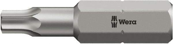 Wera - 5/16" Drive T45 Torx Screwdriver Bit - 4" OAL, Insert Bit - Exact Tool & Supply