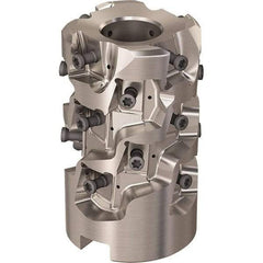 Seco - 20 Inserts, 1-31/32" Cut Diam, 1.06" Arbor Diam, 58mm Max Depth of Cut, Indexable Square-Shoulder Face Mill - 90° Lead Angle, 3.1496" High, LOEX-12 Insert Compatibility, Through Coolant, Series Square T4-12 - Exact Tool & Supply