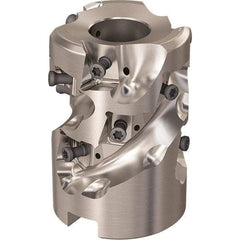 Seco - 12 Inserts, 1-31/32" Cut Diam, 1.06" Arbor Diam, 46mm Max Depth of Cut, Indexable Square-Shoulder Face Mill - 90° Lead Angle, 2.7559" High, LOEX-12 Insert Compatibility, Through Coolant, Series Square T4-12 - Exact Tool & Supply