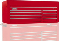 Proto - 8 Drawer Top Tool Chest - 66" Wide x 27" Deep x 27" High, Steel, Red - Exact Tool & Supply
