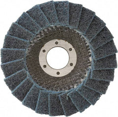 Camel Grinding Wheels - 180 Grit, 4-1/2" Disc Diam, 7/8" Center Hole, Type 29 Silicon Carbide Flap Disc - 13,300 Max RPM, Non-Woven Backing, Arbor Attaching System, Non-Woven - Exact Tool & Supply