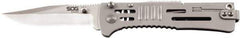 SOG Specialty Knives - 3.018" Blade, 4" OAL, Clip Point Folding Knife - 4.22" Closed Length, Stainless Steel, 1 Blade, 1 Edge, Belt clip - Exact Tool & Supply