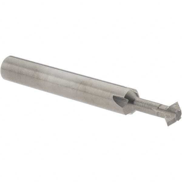 Accupro - ° 6mm Cut Diam, 0.118" Cut Width, 1/4" Shank, Solid Carbide Double-Angle Cutter - Exact Tool & Supply