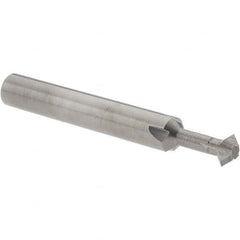 Accupro - ° 6mm Cut Diam, 0.118" Cut Width, 1/4" Shank, Solid Carbide Double-Angle Cutter - Exact Tool & Supply
