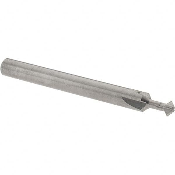 Accupro - 5/32° 5/32" Cut Diam, 0.078" Cut Width, 3/16" Shank, Solid Carbide Double-Angle Cutter - Exact Tool & Supply
