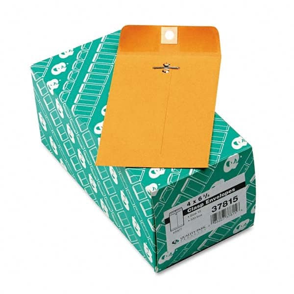 Quality Park - Mailers, Sheets & Envelopes Type: Clasp Envelope Style: Clasp w/Gummed Flap - Exact Tool & Supply