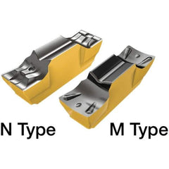 Iscar - 3002GEMI Grade IC808, 3mm Cutting Width Carbide Grooving Insert - 1mm Max Depth of Cut, 0.2mm Corner Radius, TiAlN/AlTiN/TiN Finish - Exact Tool & Supply