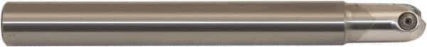 Millstar - 1/2" Cut Diam, 5" Max Depth of Cut, 12mm Shank Diam, 6" OAL, Indexable Ball Nose End Mill - Straight Shank, CBSFCY Toolholder, MB, MBT, RBT Insert - Exact Tool & Supply