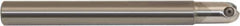 Millstar - 1/2" Cut Diam, 5" Max Depth of Cut, 12mm Shank Diam, 6" OAL, Indexable Ball Nose End Mill - Straight Shank, CBSFCY Toolholder, MB, MBT, RBT Insert - Exact Tool & Supply
