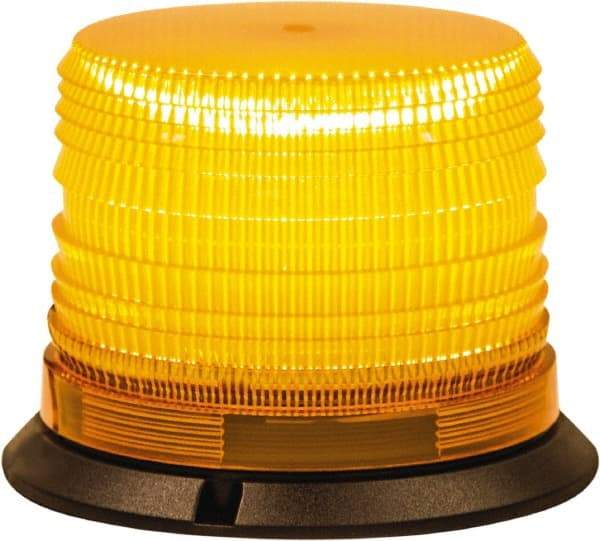 Buyers Products - 8 Flash Rate, 1" Pipe & 3-Bolt Mount Emergency Strobe Light Assembly - Powered by 12 to 24 Volts, Amber - Exact Tool & Supply