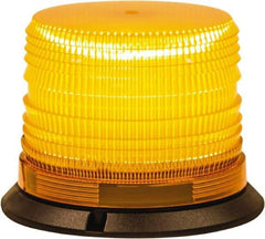 Buyers Products - 8 Flash Rate, 1" Pipe & 3-Bolt Mount Emergency Strobe Light Assembly - Powered by 12 to 24 Volts, Amber - Exact Tool & Supply
