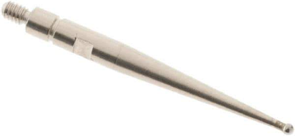 SPI - 1mm Ball Diam, Steel, Ball Test Indicator Contact Point - 0.9" Contact Point Length, Use with Mitutoyo Test Indicators - Exact Tool & Supply