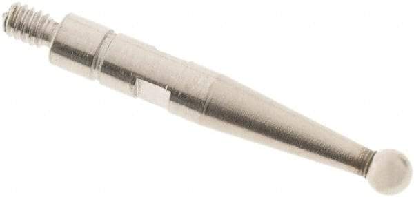 SPI - 2mm Ball Diam, Steel, Ball Test Indicator Contact Point - 0.606" Contact Point Length, Use with Mitutoyo Test Indicators - Exact Tool & Supply