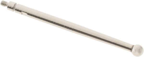 SPI - 3mm Ball Diam, Steel, Ball Test Indicator Contact Point - 1.336" Contact Point Length, Use with Mitutoyo Test Indicators - Exact Tool & Supply
