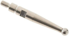 SPI - 2mm Ball Diam, Carbide, Ball Test Indicator Contact Point - 0.606" Contact Point Length, Use with Mitutoyo Test Indicators - Exact Tool & Supply