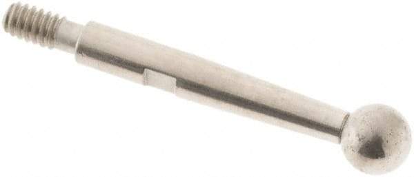 SPI - 3mm Ball Diam, Steel, Ball Test Indicator Contact Point - 0.52" Contact Point Length, Use with Teclock Test Indicators - Exact Tool & Supply