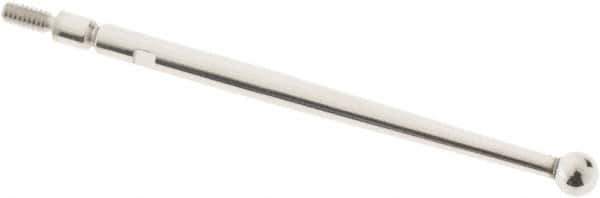 SPI - 3mm Ball Diam, Steel, Ball Test Indicator Contact Point - 1.47" Contact Point Length, Use with Teclock Test Indicators - Exact Tool & Supply