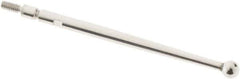 SPI - 3mm Ball Diam, Steel, Ball Test Indicator Contact Point - 1.47" Contact Point Length, Use with Teclock Test Indicators - Exact Tool & Supply