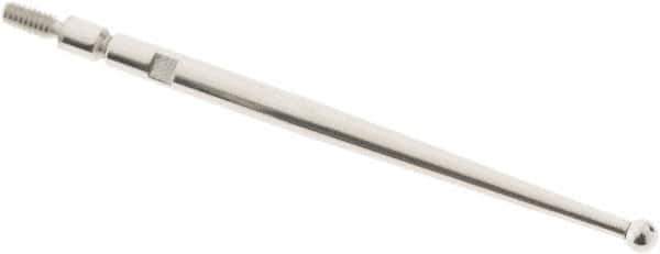 SPI - 2mm Ball Diam, Steel, Ball Test Indicator Contact Point - 1.47" Contact Point Length, Use with Teclock Test Indicators - Exact Tool & Supply