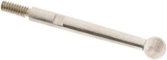 SPI - 3mm Ball Diam, Steel, Ball Test Indicator Contact Point - 0.671" Contact Point Length, Use with Teclock Test Indicators - Exact Tool & Supply