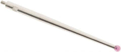 SPI - 2mm Ball Diam, Ruby, Ball Test Indicator Contact Point - 1.437" Contact Point Length, Use with Tesa Test Indicators - Exact Tool & Supply