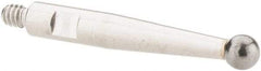 SPI - 2mm Ball Diam, Carbide, Ball Test Indicator Contact Point - 0.497" Contact Point Length, Use with Tesa Test Indicators - Exact Tool & Supply