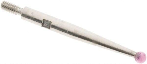 SPI - 2mm Ball Diam, Ruby, Ball Test Indicator Contact Point - 0.812" Contact Point Length, Use with Interapid Test Indicators - Exact Tool & Supply