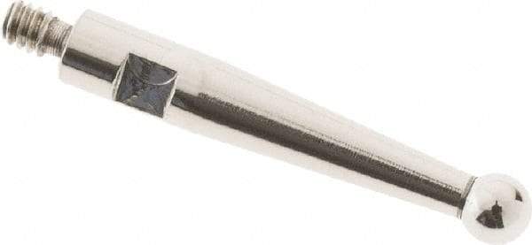 SPI - 2mm Ball Diam, Steel, Ball Test Indicator Contact Point - 0.497" Contact Point Length, Use with Tesa Test Indicators - Exact Tool & Supply