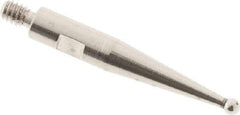 SPI - 0.8mm Ball Diam, Steel, Ball Test Indicator Contact Point - 0.497" Contact Point Length, Use with Tesa Test Indicators - Exact Tool & Supply