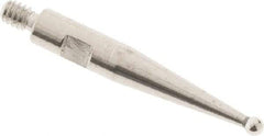 SPI - 1mm Ball Diam, Steel, Ball Test Indicator Contact Point - 0.497" Contact Point Length, Use with Tesa Test Indicators - Exact Tool & Supply