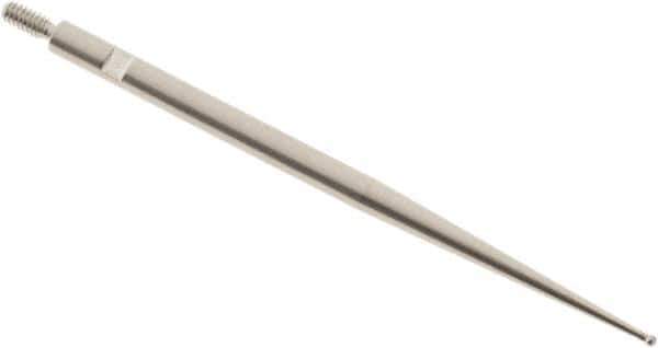 SPI - 0.8mm Ball Diam, Carbide, Ball Test Indicator Contact Point - 1-3/4" Contact Point Length, Use with Interapid Test Indicators - Exact Tool & Supply