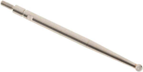 SPI - 2mm Ball Diam, Carbide, Ball Test Indicator Contact Point - 1.45" Contact Point Length, Use with Interapid Test Indicators - Exact Tool & Supply