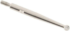 SPI - 2mm Ball Diam, Carbide, Ball Test Indicator Contact Point - 0.812" Contact Point Length, Use with Interapid Test Indicators - Exact Tool & Supply