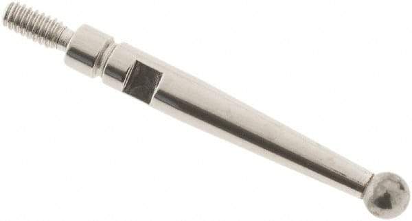 SPI - 2.4mm Ball Diam, Carbide, Ball Test Indicator Contact Point - 0.688" Contact Point Length, Use with Interapid Test Indicators - Exact Tool & Supply