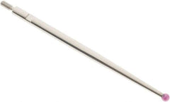 SPI - 2mm Ball Diam, Ruby, Ball Test Indicator Contact Point - 1-3/4" Contact Point Length, Use with Interapid Test Indicators - Exact Tool & Supply