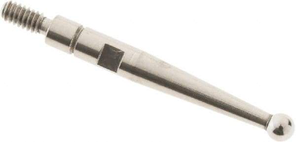 SPI - 2mm Ball Diam, Steel, Ball Test Indicator Contact Point - 0.688" Contact Point Length, Use with Interapid Test Indicators - Exact Tool & Supply