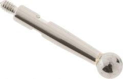 SPI - 3mm Ball Diam, Carbide, Ball Test Indicator Contact Point - 0.497" Contact Point Length, Use with Tesa Test Indicators - Exact Tool & Supply
