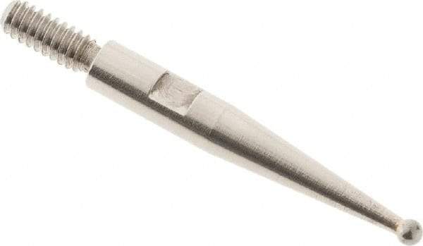 SPI - 1mm Ball Diam, Steel, Ball Test Indicator Contact Point - 0.52" Contact Point Length, Use with Teclock Test Indicators - Exact Tool & Supply