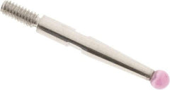 SPI - 2mm Ball Diam, Ruby, Ball Test Indicator Contact Point - 0.671" Contact Point Length, Use with Teclock Test Indicators - Exact Tool & Supply