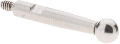 SPI - 3mm Ball Diam, Steel, Ball Test Indicator Contact Point - 1.437" Contact Point Length, Use with Brown & Sharpe Test Indicators - Exact Tool & Supply