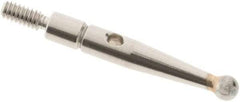 SPI - 2mm Ball Diam, Carbide, Ball Test Indicator Contact Point - 0.572" Contact Point Length, Use with Compac Test Indicators - Exact Tool & Supply