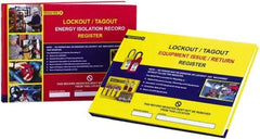 NMC - 12" Long, Paper Lockout/Tagout Registers - Compatible with Lockout Devices, Inlcudes 2 Lockout Registers - Exact Tool & Supply
