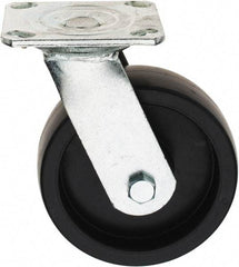 Value Collection - 6" Diam x 2" Wide x 7-39/64" OAH Top Plate Mount Swivel Caster - Polypropylene, 500 Lb Capacity, Sleeve Bearing, 3-7/8 x 4-1/2" Plate - Exact Tool & Supply