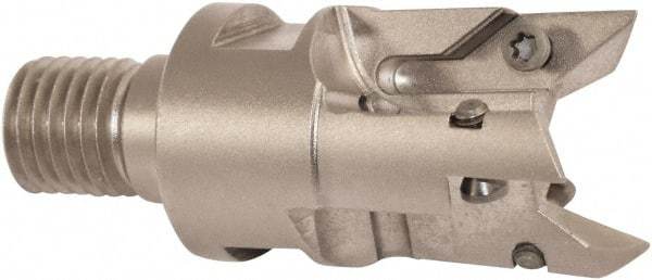 Millstar - VCGT Series ASOC, Right Hand Cut, 50mm Head Length, Modular Milling Cutting Unit Head - 32mm Cutting Diam, 1/8" Depth of Cut, Universal Insert Size - Exact Tool & Supply