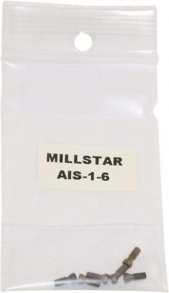 Millstar - Torx Insert Screw for Indexable Milling Cutters & Modular Heads - M12 Thread, Industry Std AIS-1-6, For Use with End Mills & Milling Heads - Exact Tool & Supply